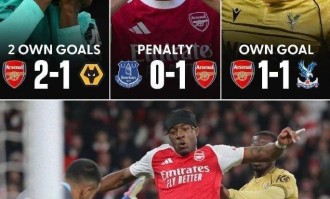 乌龙依赖症！阿森纳54脚射门0运动战进球，争冠之路已经敲响警钟