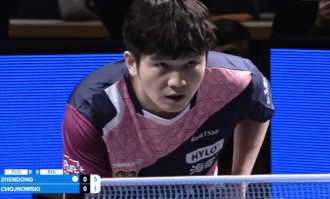 3-0！樊振东率队晋级欧冠8强，单局红11-1，模仿C罗庆祝，全队手拉手谢场