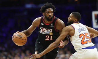 恩比德空砍38+11布伦森31+5+6 尼克斯击败76人