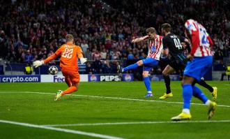 马竞4-1布鲁日 索尔洛特上演帽子戏法