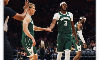 季前赛-字母哥缺阵韦尔18+13 雄鹿轻取热火