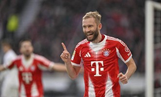 德甲最新战报：拜仁凯恩三球助队大胜 稳居积分榜首领先莱比锡8分